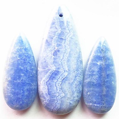3шт Синий Агат Teardrop Подвеска из бисера Набор