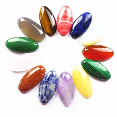 13pcs Смешанные Gemstone Cab Кабошон