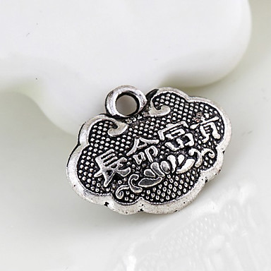 сладкие овальный серебряный сплав очаровывает 20pcs/bag (серебро)