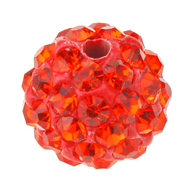 Мода Круглая Форма многоцветный Кристалл DIY бусы 10шт