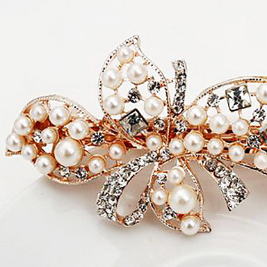 Мода Перла Rhinestone заколки (Случайный цвет)
