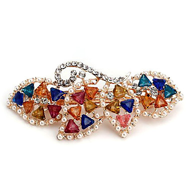 Мода Перла Rhinestone заколки (Случайный цвет)