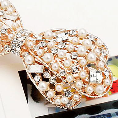Мода Перла Rhinestone заколки (Случайный цвет)