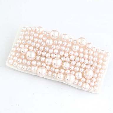 Sweet Стиль Прямоугольные Pearl Заколки