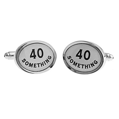 Мужская 40 Что-то Овальный Запонки (2 шт)