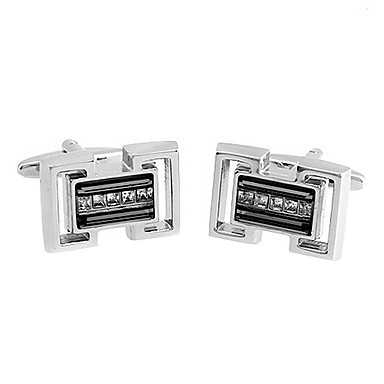Мужская Прямоугольные площади Запонки (2 шт)