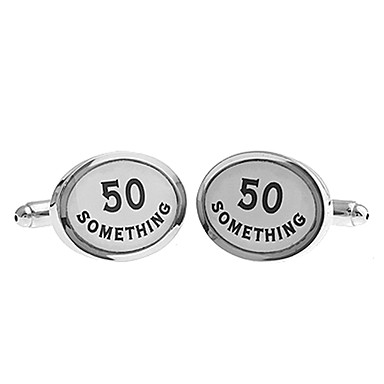 Мужская 50 Что-то Овальный Запонки (2 шт)