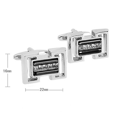 Мужская Прямоугольные площади Запонки (2 шт)