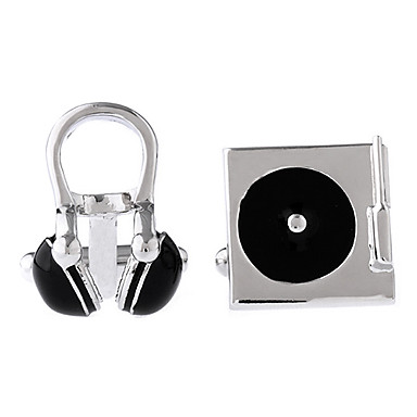 Мужская Наушники площадь Асимметричная Запонки (2 шт)