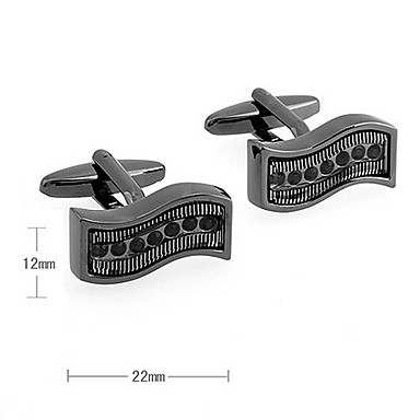 Мужская черная волна Запонки (2 шт)
