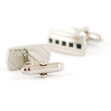 Памятный Французский-Стиль Посеребренная Сплав Запонки (1 пара)