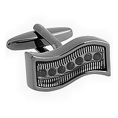 Мужская черная волна Запонки (2 шт)