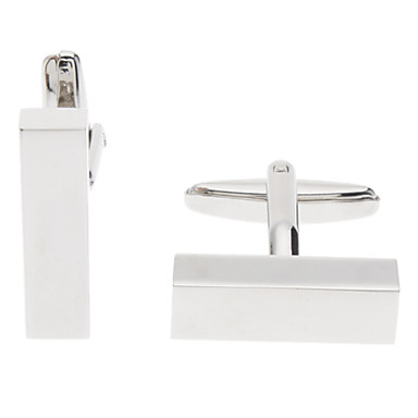 Просто Серебряные запонки кубоидов