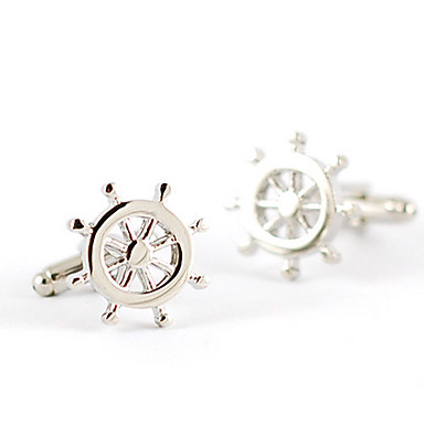 Специальные Французский руля Серебряный посеребренные Мужская Запонки (1 пара)