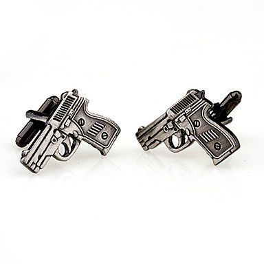 черные запонки стиль пистолет