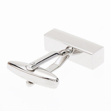 Просто Серебряные запонки кубоидов