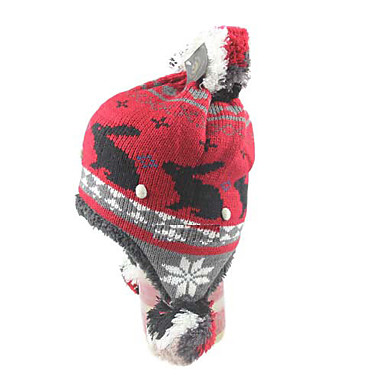 Толстая уха Теплый вязаная шапка