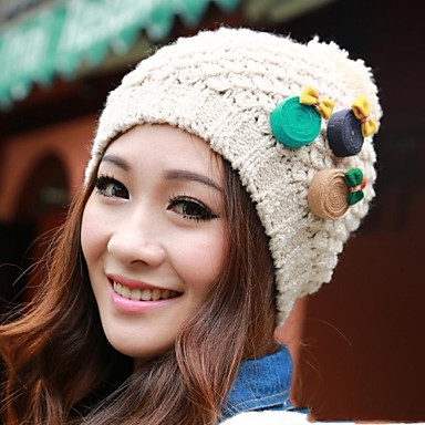 Красивая девушка вскользь Все Матч акриловые шерстяные шляпа