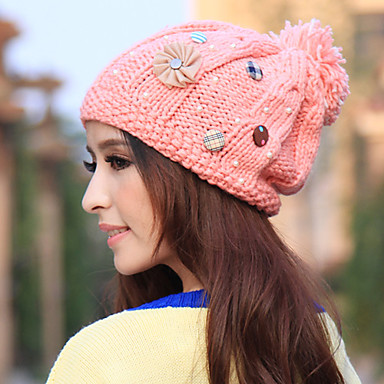 Женская мода трикотажные Casual шляпа (56-58см)