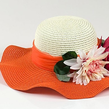 женщины Цветы пляж шляпа