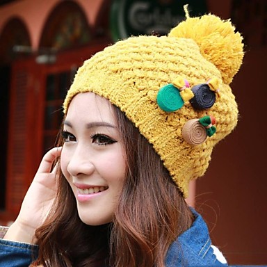 Красивая девушка вскользь Все Матч акриловые шерстяные шляпа