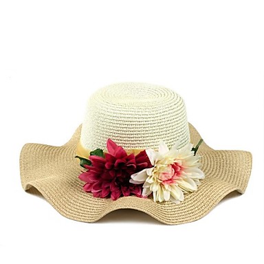 женщины Цветы пляж шляпа