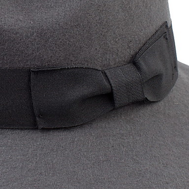 женщины регулируемые шерсть мягкая фетровая шляпа шляпа лук (окружность :54-58см)