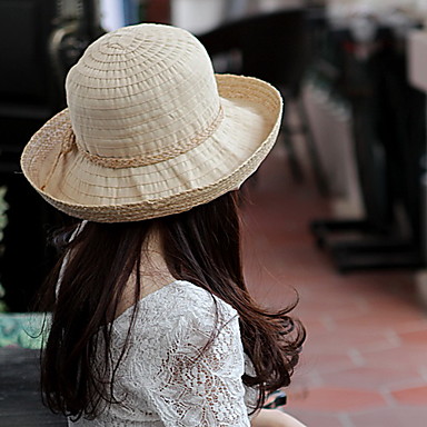 мода случайной соломенной шляпе лук (окружность 55-57см)