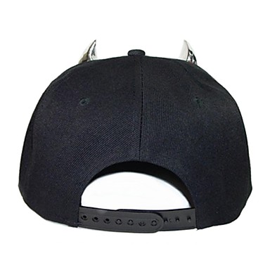 Мода Мужская nk Стиль Король Золотой Письмо и бык рогом заклепки Black шляпа Мужчины Женщины дамы